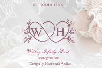 Design Romantic Invites with Wedding Infinity Heart Font