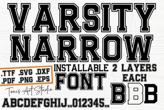 Varsity Narrow Font: Bold Typography for Sports Logos