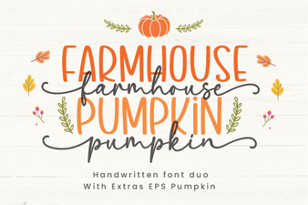 Farmhouse Pumpkin Font for Creative Fall Designs